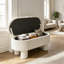 Pouf de rangement moderne en velours côtelé, banc rembourré pour chambre, entrée, salon et hall d'entrée-297338452