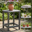 Table d'appoint d'extérieur, table de bout de patio Adirondack, gris