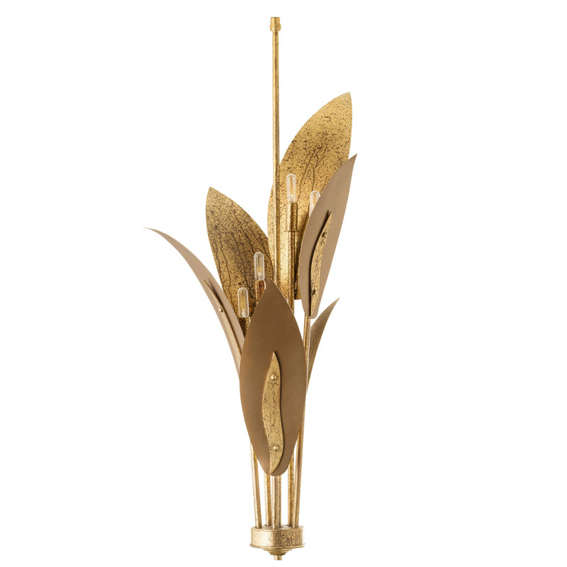 Luminaire suspendu en feuille de jade