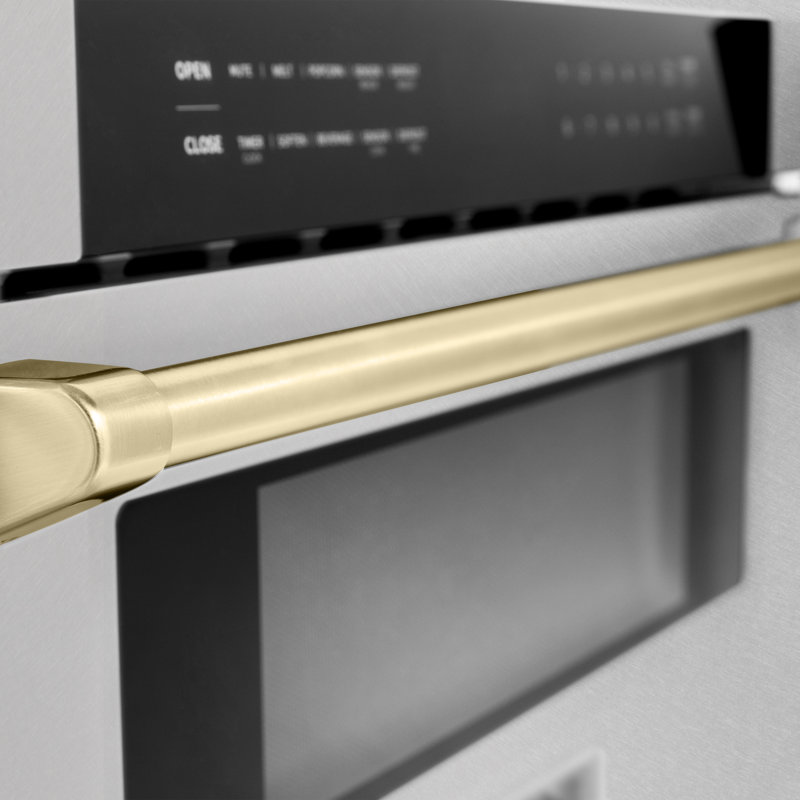 ZLINE Autograph Edition 30" 1.2 cu. ft. Built-In Microwave Drawer in Fingerprint Resistant Stainless Steel, Gold