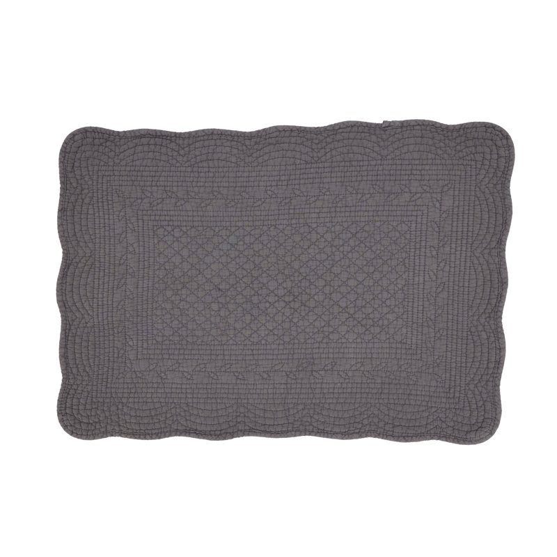 Napperon sophistiqué matelassé (ensemble de 4) 20B, Gris