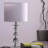 19.75" Ascending Solid Crystal Orbs Chrome Table Lamp in Chrome Silver