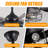 52" Black Ceiling Fan With Lights And Remote, 6 Blades, Industrial Cage Design For Living Room And Bedroom
