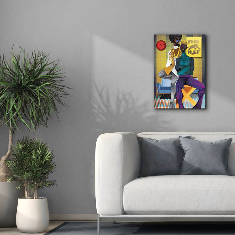 «Right On!» par Jaleel Campbell, art mural sur toile, H 26 po x l 18 po x P 0,75 po