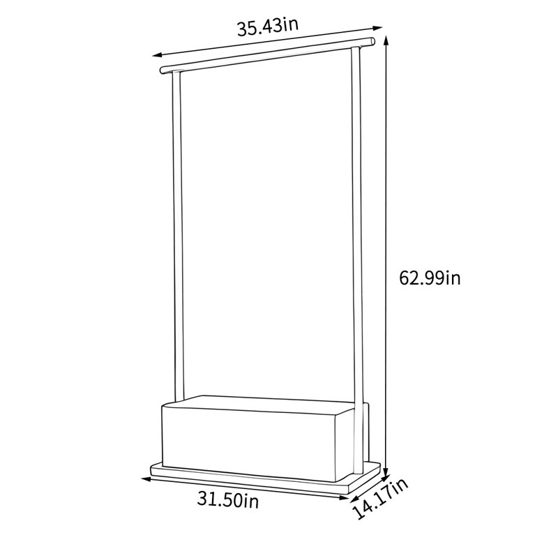 Portemanteau en bois massif Imported