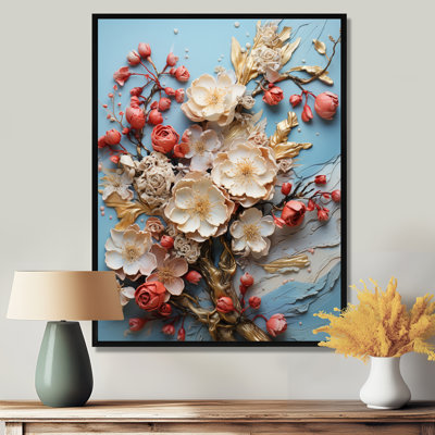 Fleurs de cerisier en fleurs sur fond bleu clair - fleur de cerisier