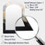 Or et noir Soft Wave Fusion II - miroir asymétrique à formes abstraites, miroir mural unique à arche beige, impression sur métal-113744064