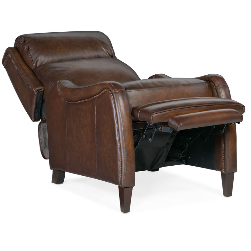 Sulema Leather Power Recliner, Manual, Dark Brown Genuine Leather