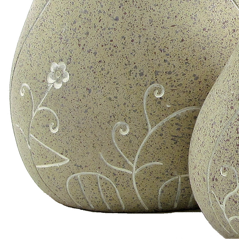 Ensemble de 3 pierres de jardin Aleksei, Beige antique