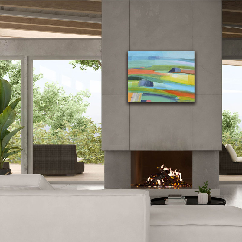 «Epic Graffiti» «Drifting Horizons No. 2» par Jan Weiss, art mural sur toile, 34 po x 26 po