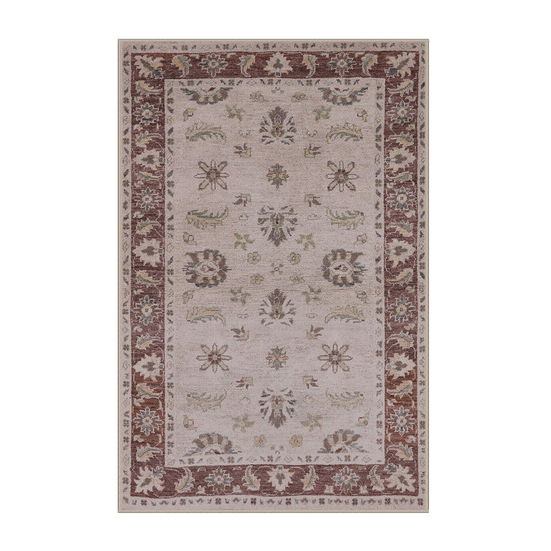 Tapis oriental brun Zale, Rectangle 4 pi x 6 pi