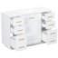 Meuble-lavabo de salle de bain de 122 cm (48 po) avec lavabo composite, 7 tiroirs et armoire-1408146261