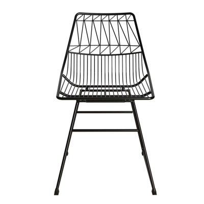 45.72cm H Metal Slat Back Side Chair