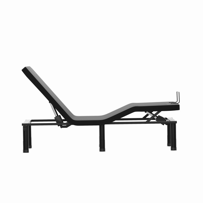 Adjustable Bed Frame with Wireless Remote - Zero Gravity, Anti-Snore & Memory Presets - Electric Head/Foot Incline, Height Adjustable - Black