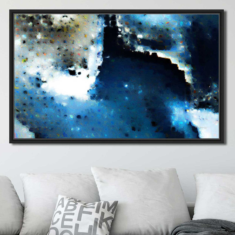 " Proverbs 18:10 A Strong Tower ", 31.5" H x 51.5" W x 2" D, Black Floater Frame