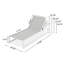 Chaise longue d'extérieur réglable à 5 niveaux 2 pièces, structure en aluminium durable et filet en textilène, parfaite pour le patio / la piscine