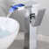 Waterfall Bathroom Vessel Faucet Led Light 3 Color Changing Single Handle One Hole Bowl Sink Faucet