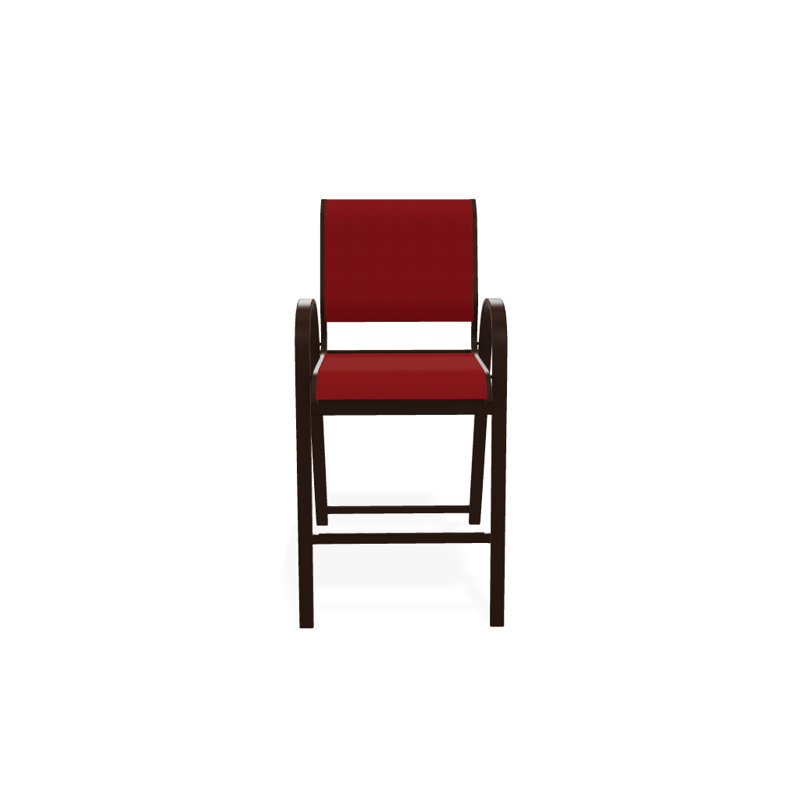 Tabouret de bar Holna, Rouge 1D Sunbrella®, Kona texturé