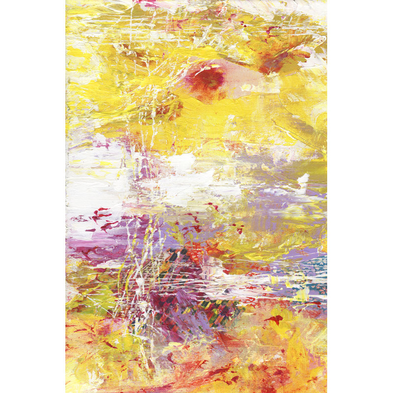 Jaune abstrait I, H 30 po x l 20 po