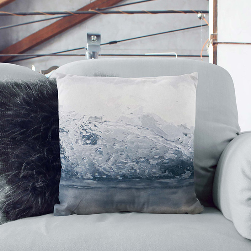 Square Throw Cushion, 55cm H x 55cm W x 20cm D, White
