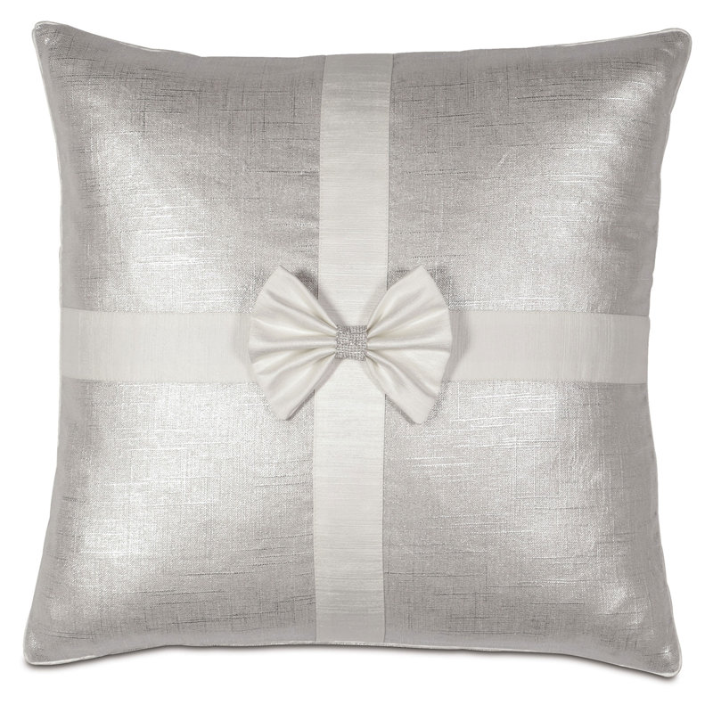 Holiday Appliqued Throw Pillow, Lucent Opal/Reflection Frost, Polyester