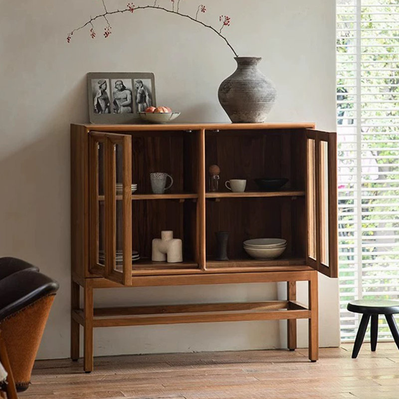 Retro Walnut Solid Wood Sideboard