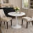 Modern Round Dining Table with Sturdy Metal Base