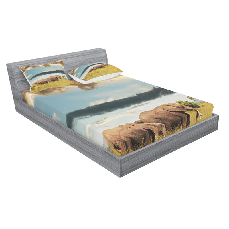 Microfiber Sheet Set, Queen Sheet Set with Fitted Sheet