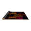 Tapis décoratif multicolore à motif abstrait-1400684251