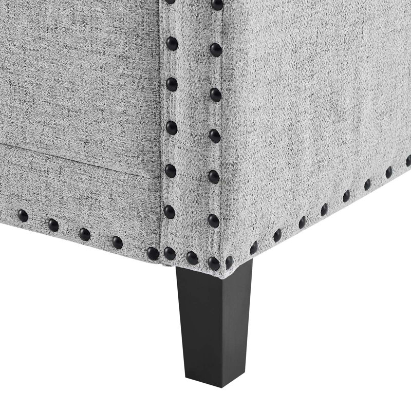 Canapé Ashton, Polyester gris clair