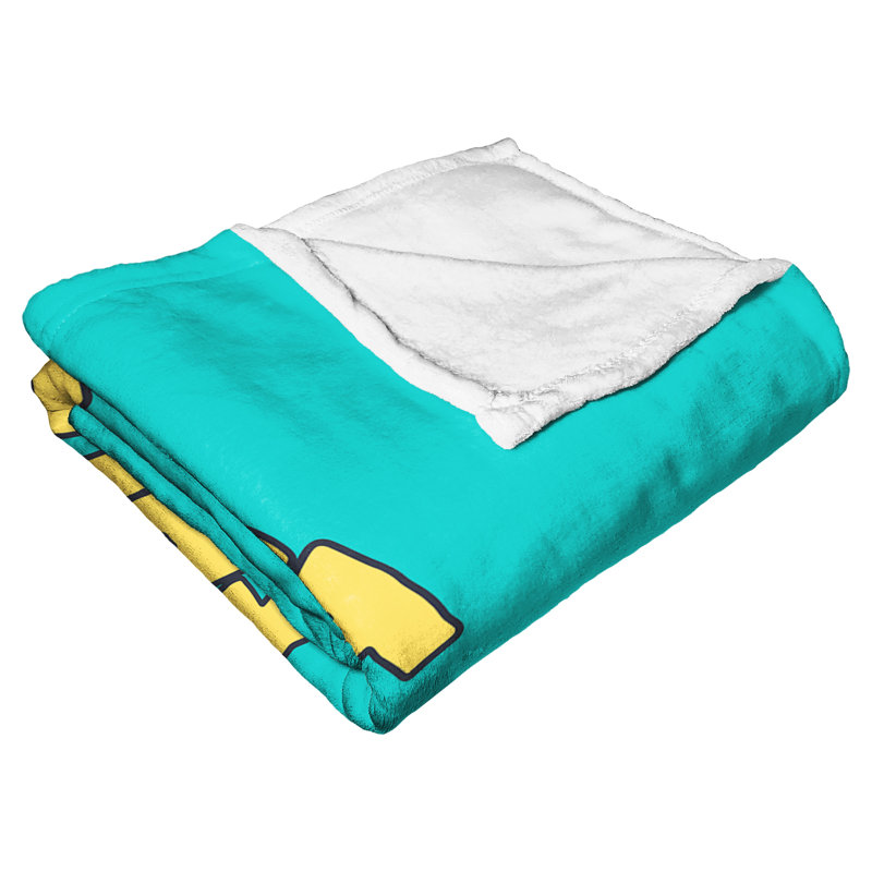 Flintstones Best Friends Teal and Pink Silk Touch Throw Blanket