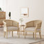 Ensemble de 2 chaises d'appoint en bois et canne de couleur kurz-649910031