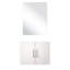 Meuble-lavabo blanc brillant - 24 po X P 22 po, avec 18 miroirs, rangement spacieux, entièrement assemblé pour l'installation-1083690382