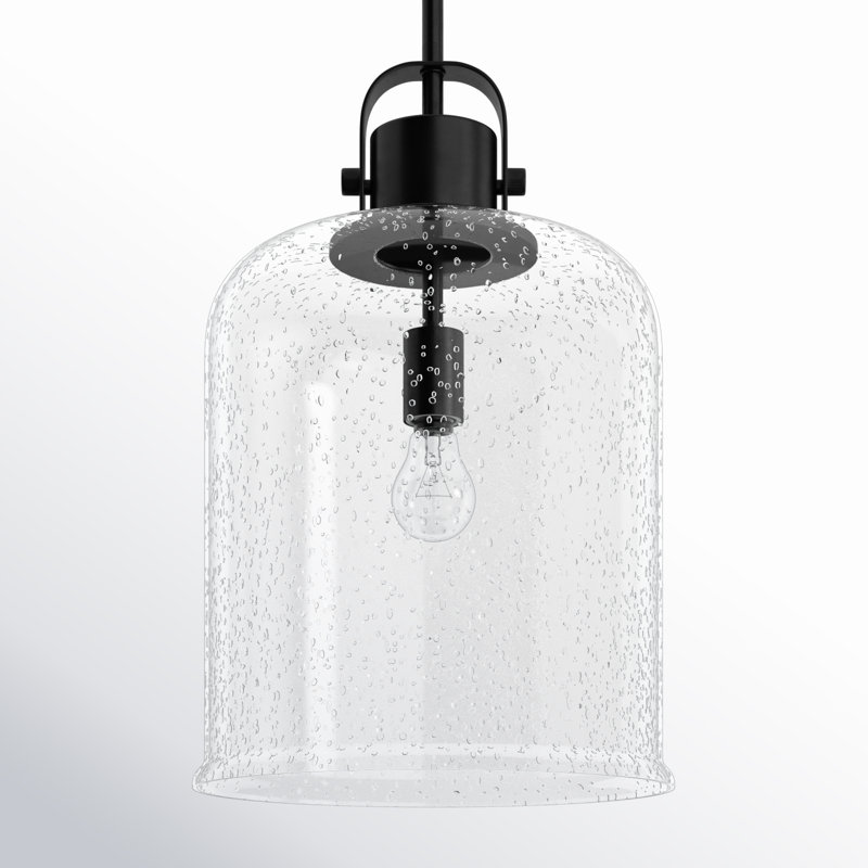 Luminaire suspendu 1 lumière Tyringham, H 99,25 po x l 12 po x P 12 po, Noir mat