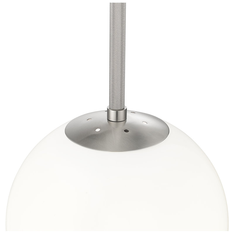 Luminaire suspendu 1 lumière Sola, Noir mat, Nickel brossé, Beige