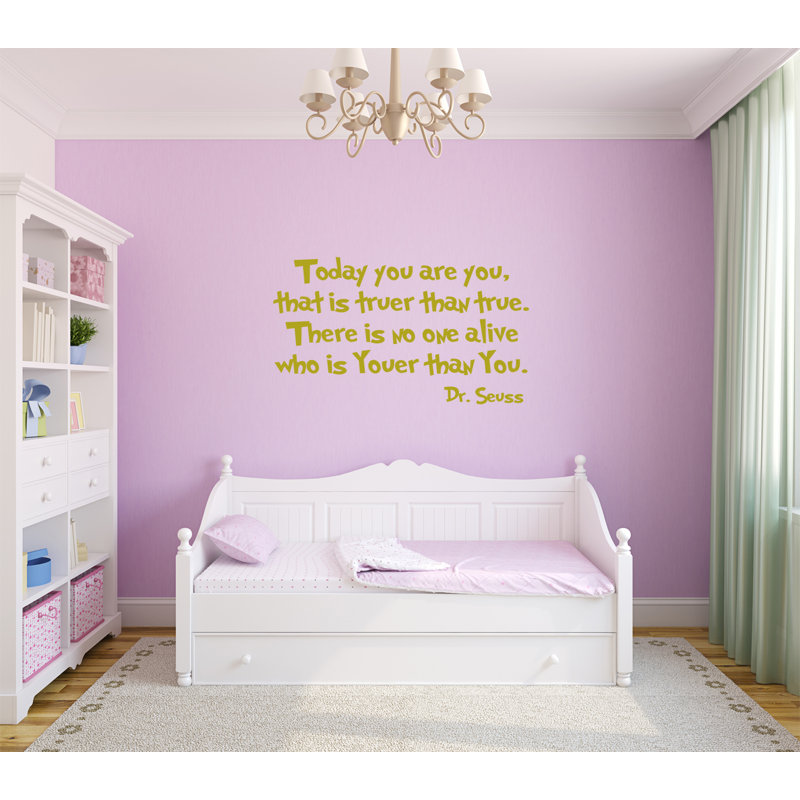Text & Numbers Wall Decal, Gold