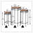3 Piece Wood Top Nesting Table Set