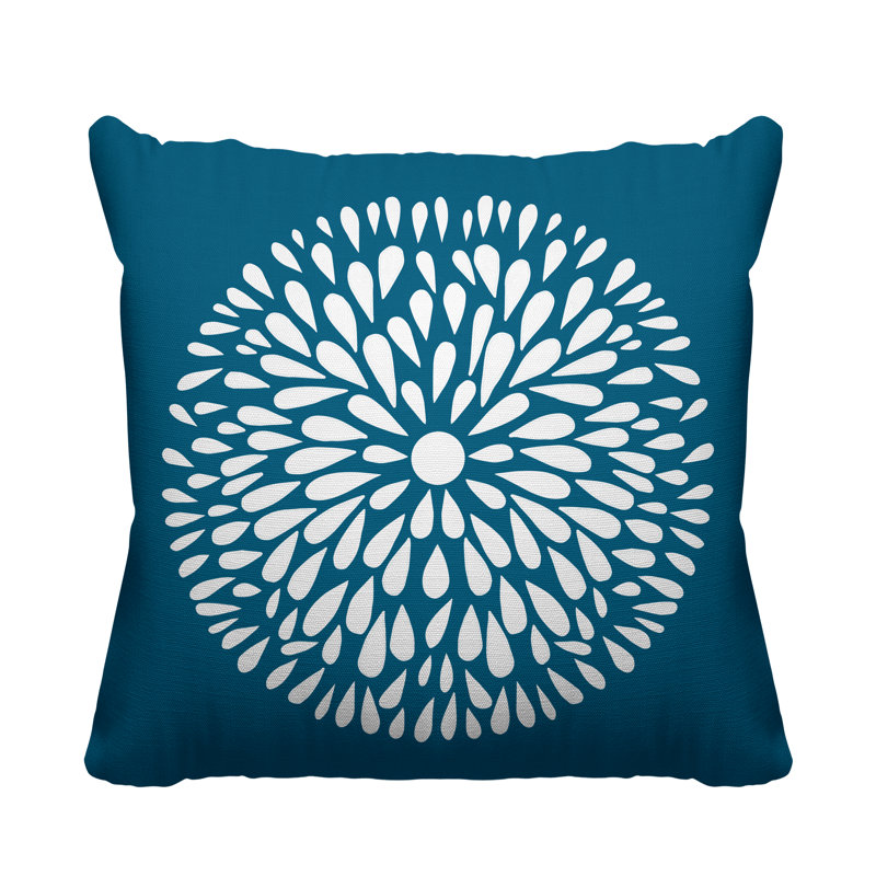 Coussin Pheobe, Turquoise, 15 po x 15 po, Carré
