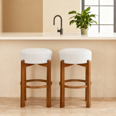 Tabouret de bar rembourré (ensemble de 2)