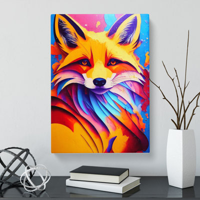 Fox Pouring - Wrapped Canvas