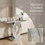 Grande console élégante en forme d'olive avec miroir, table d'entrée décorative en diamant écrasé