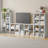 8-Compartment Double-Row Bookcases, Open Back Wooden Storage Bookcase, Thickened Sturdy Display Rack for Living Room Bedroom Home Office, Easy to Assemble-1203366894