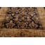 Tapis chocolat noir / beige en laine noué à la main de conception unique 7 pi 11 po x 9 pi 9 po