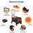 2-in-1 Folding Hand Truck & 4-Wheel Utility Cart, 330 LBS Capacity Folding Basket & Retractable Handle, Orange-138889859