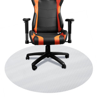 Round Chair Mat with Straight Cut Edge for Firm Surfaces