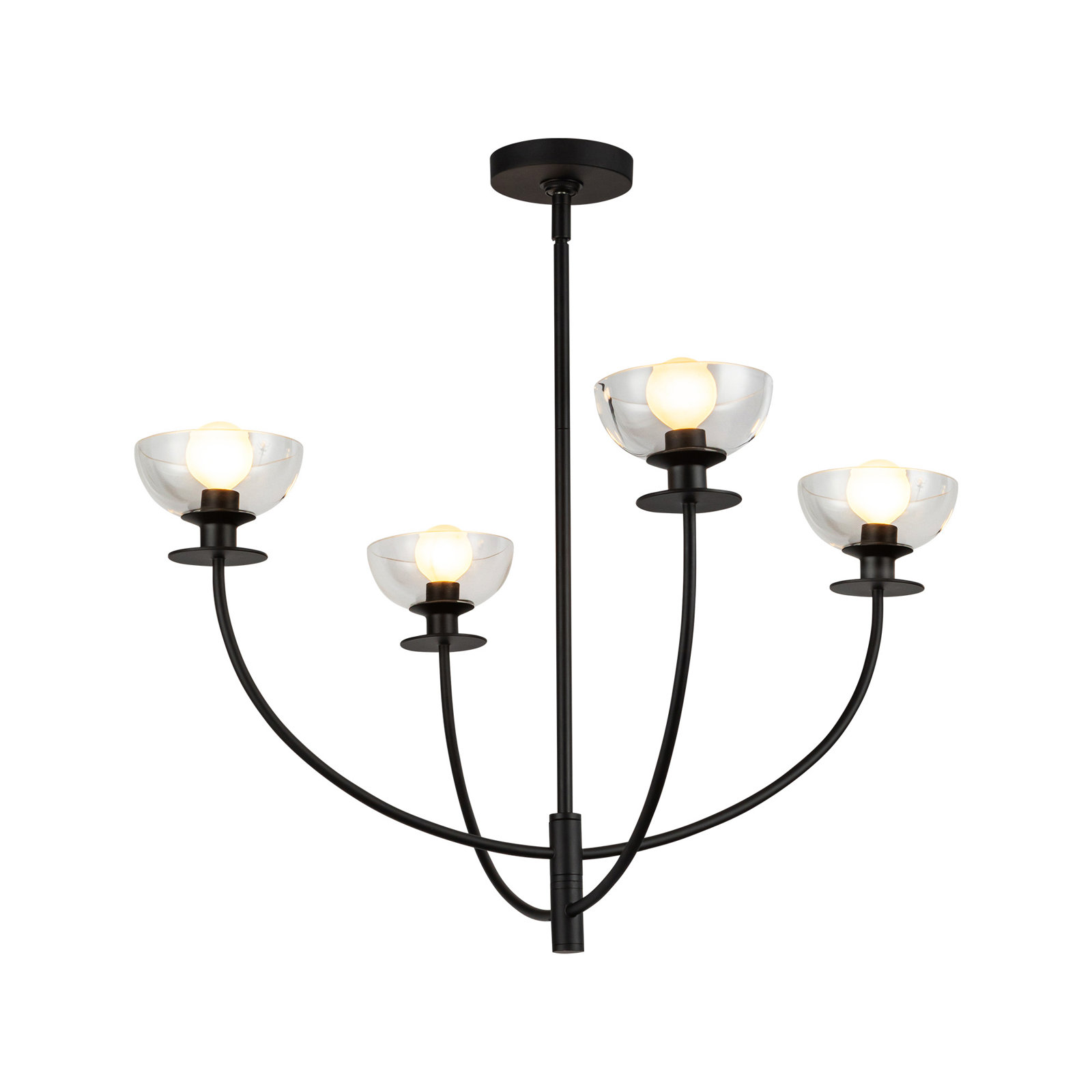 Blakehurst 4 - Light Chandelier, Matte Black