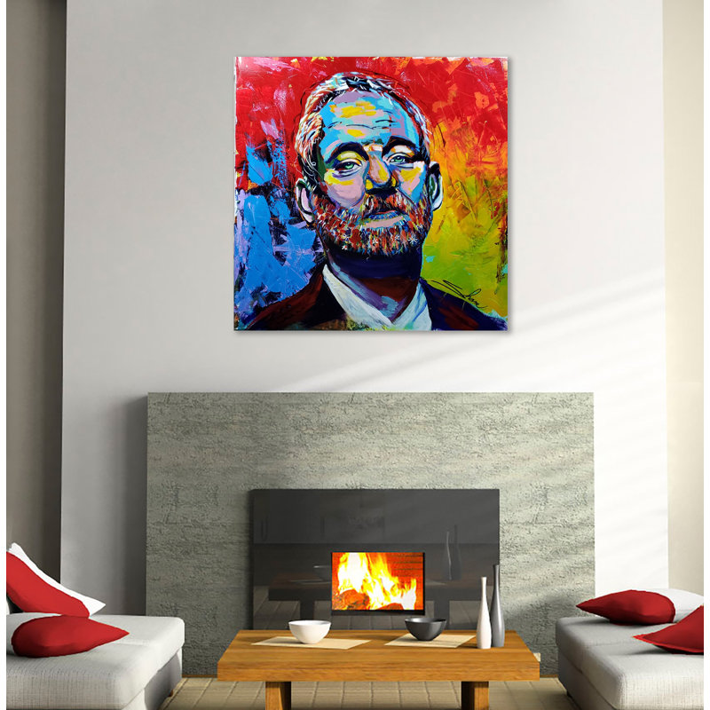 «Bill Murray II» par Shane Miller - reproduction d'art sur toile tendue, H 48 po x l 48 po x P 1,5 po