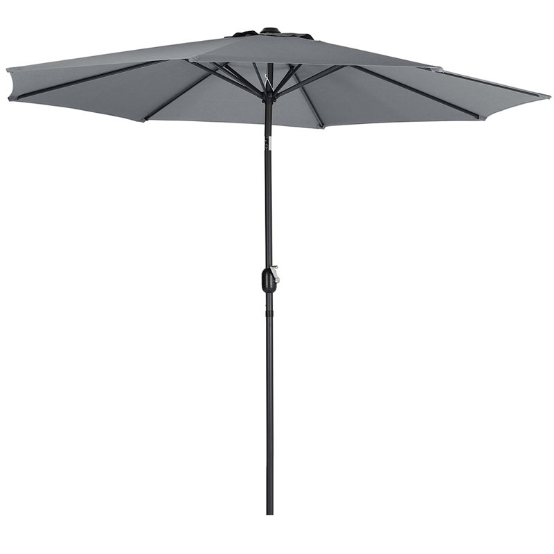 Aaroon 300cm Market Parasol, Dark Grey