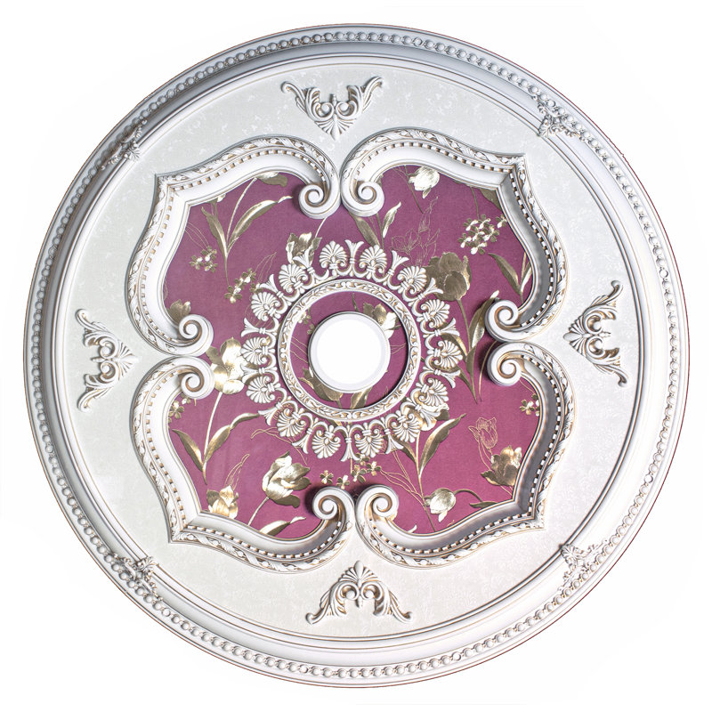 Motif de tulipes rondes de 43 po, Rose