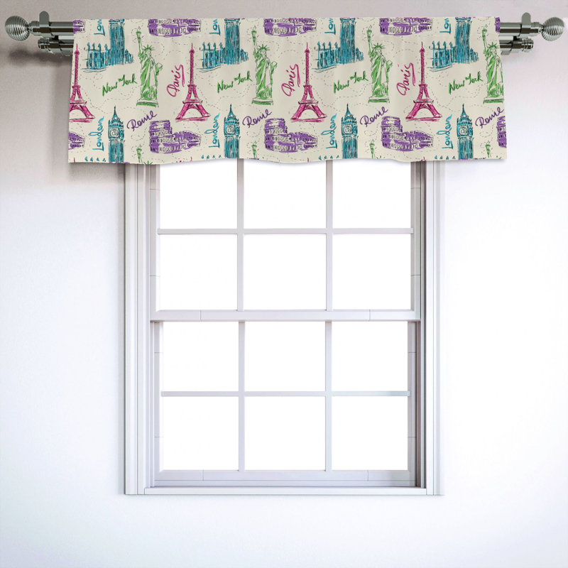 Sateen Ruffled Window Valance